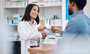 pharmacist and client